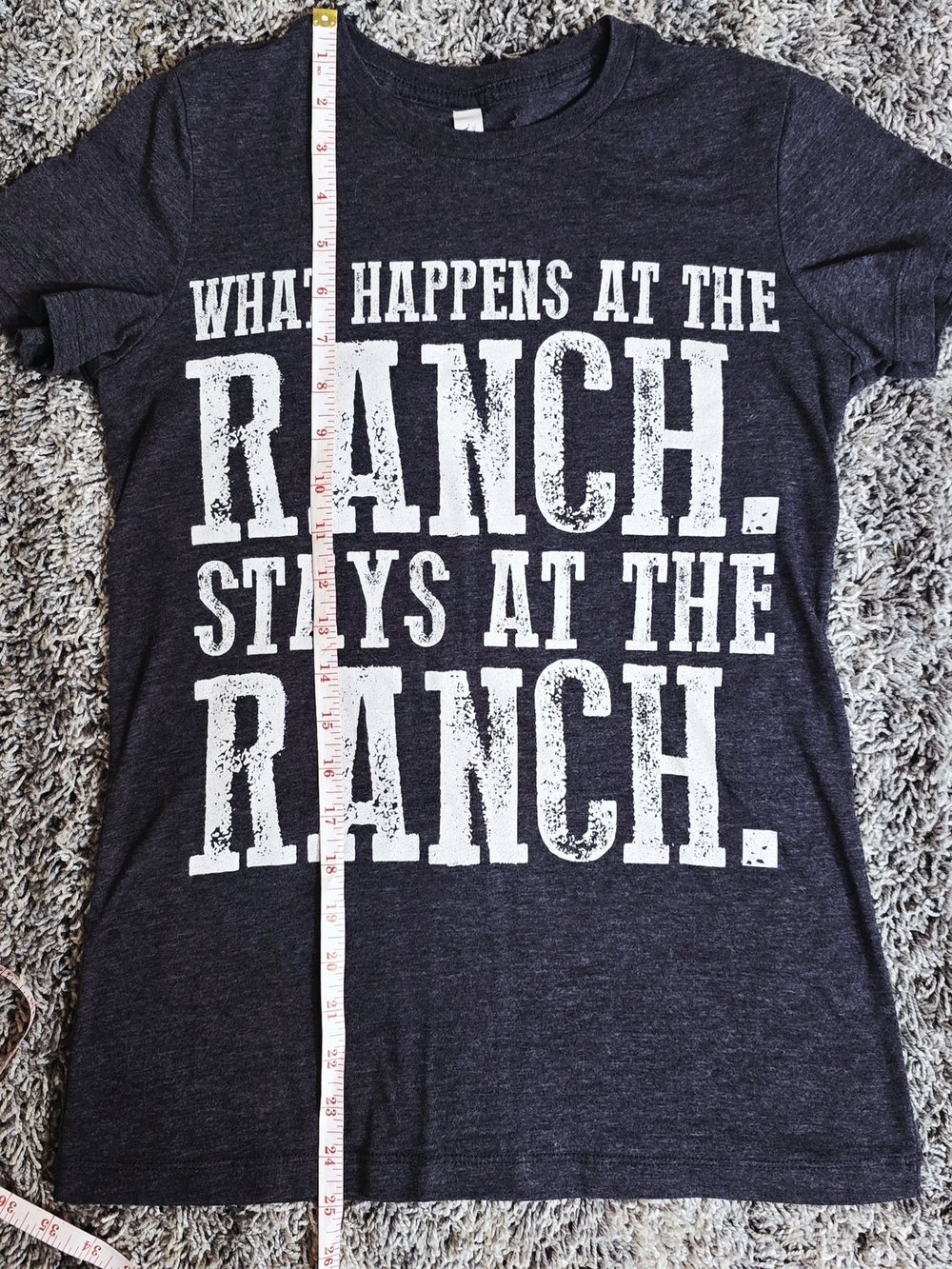 Coming Soon Bella Canvas Charcoal Tee with White 'RANCH' Graphic